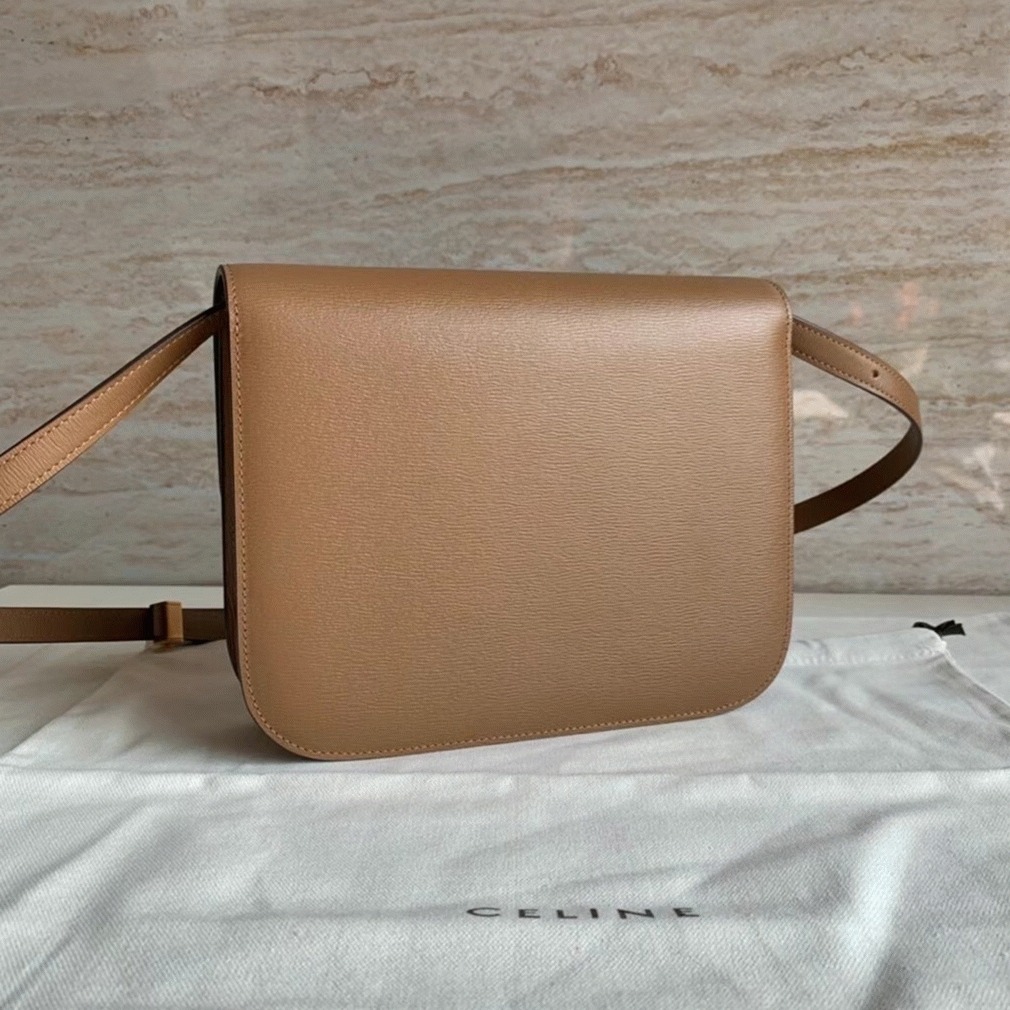Top Quality Replica Celine Classic Box Medium Bag In Camel angle 5