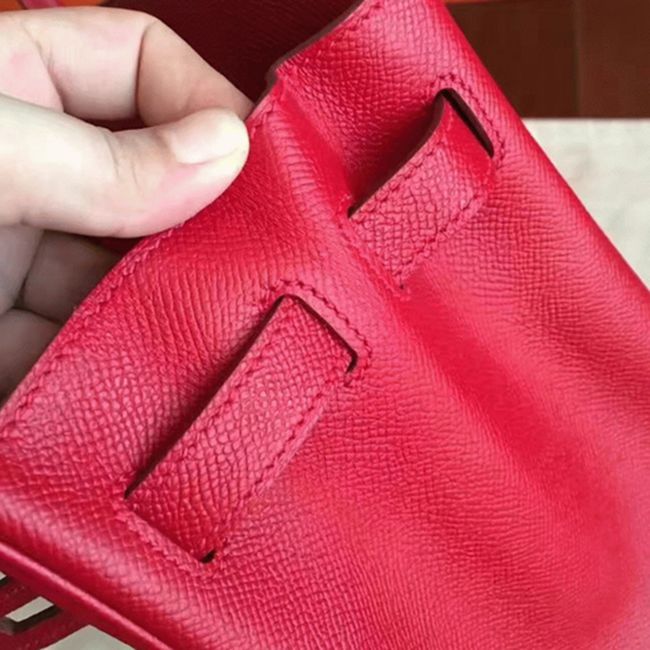 Premium Red Fake Hermes Birkin 30cm High Quality Handbag angle 3