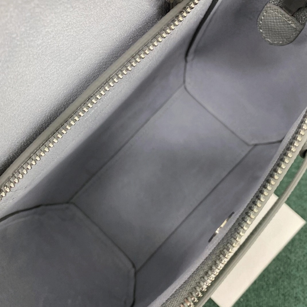 Celine Belt Nano Bag Replica in Mineral angle 4