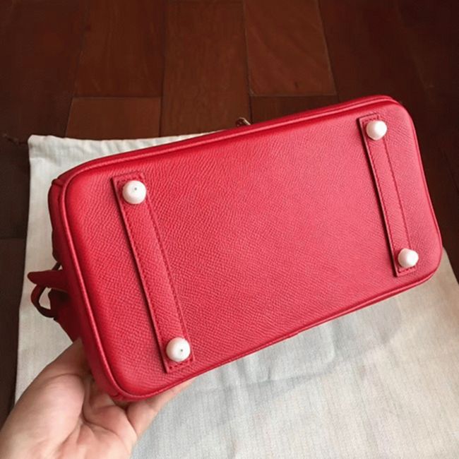 Hermes Birkin 25cm Designer-Inspired Bag in Red angle 3