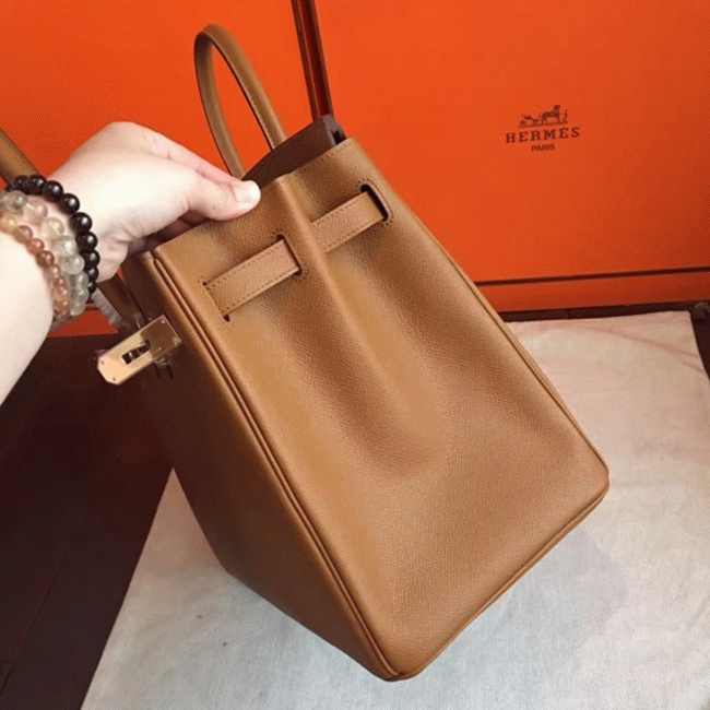 Brown Luxury Replica Hermes Birkin 35cm Handbag angle 5