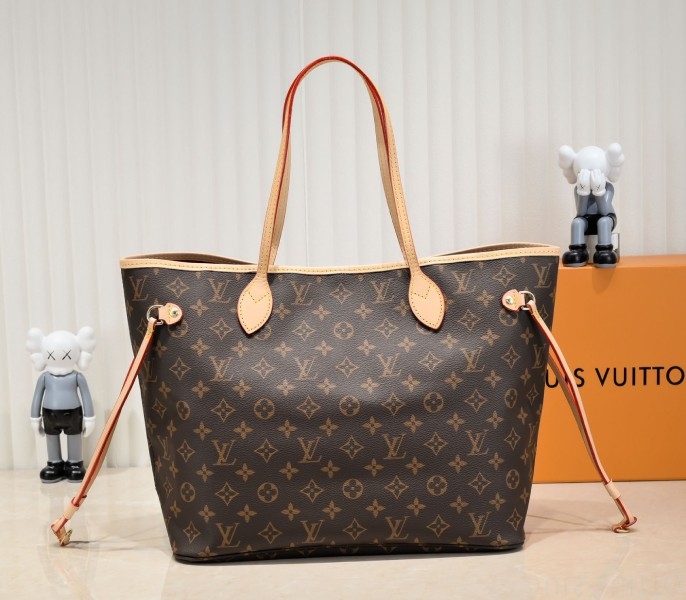 Louis Vuitton Monogram Canvas Neverfull MM Tote In Red angle 3
