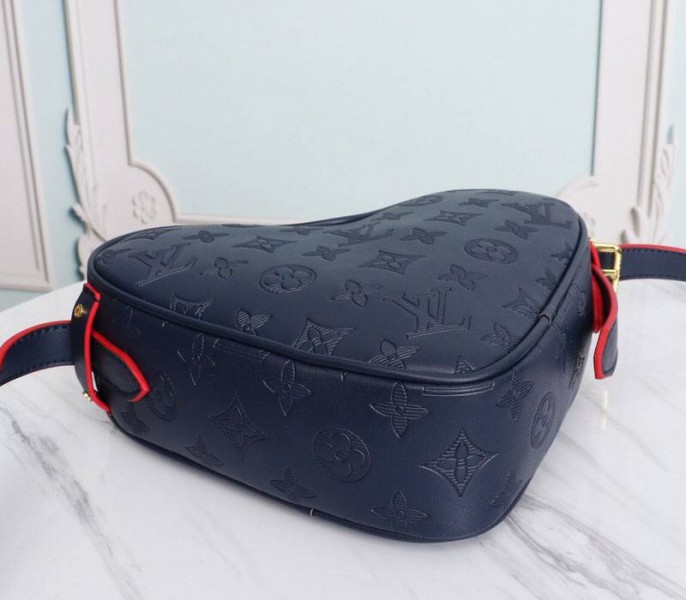 Louis Vuitton Monogram Empreinte Game On Coeur Bag In Navy Blue angle 5