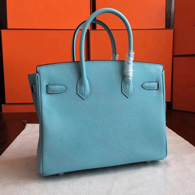 Blue Atoll Imitation Luxury Hermes Birkin 30cm Tote angle 3