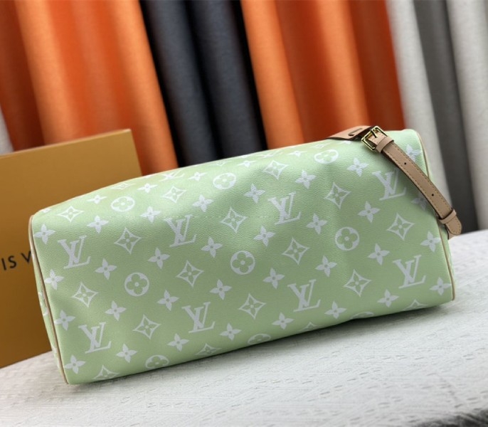 Louis Vuitton Speedy P9 Bandouliere 50 Bag In Light Green angle 5