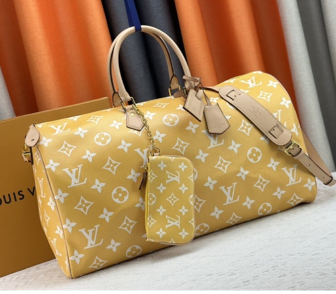 Louis Vuitton Speedy P9 Bandouliere 50 Bag In Yellow angle 2