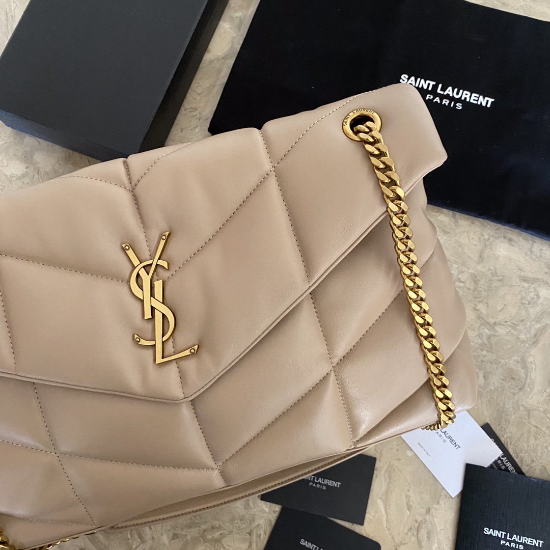 PUFFER LARGE BAG IN QUILTED LAMBSKIN angle 2
