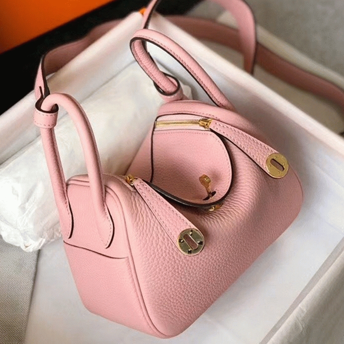Top replica Hermes Lindy Mini handbag in pink