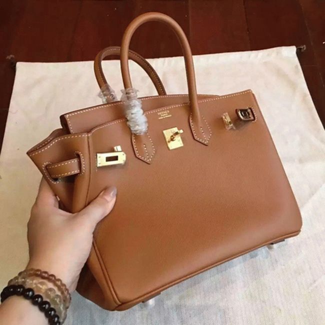 Brown Hermes Birkin 25cm AAAAA Quality Counterfeit angle 2