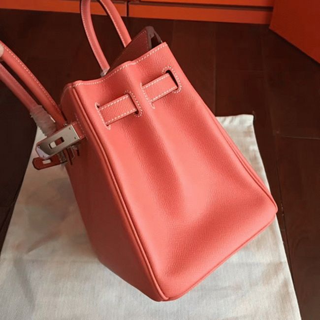 1:1 High-End Orange Hermes Birkin 30cm Counterfeit Bag angle 5