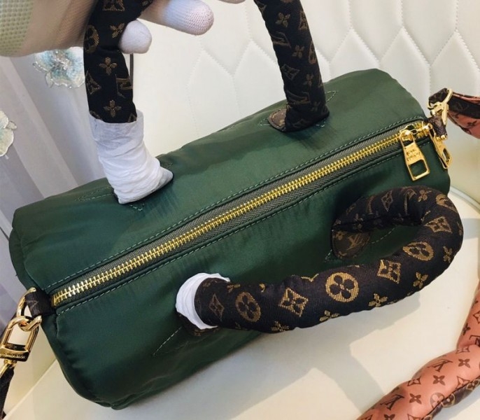 Louis Vuitton Econyl Regenerated Nylon Speedy Bandouliere 30 Handbag In Khaki Green angle 5