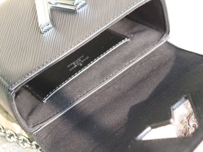 Louis Vuitton Epi Leather Twist Mini Bag In Black angle 3