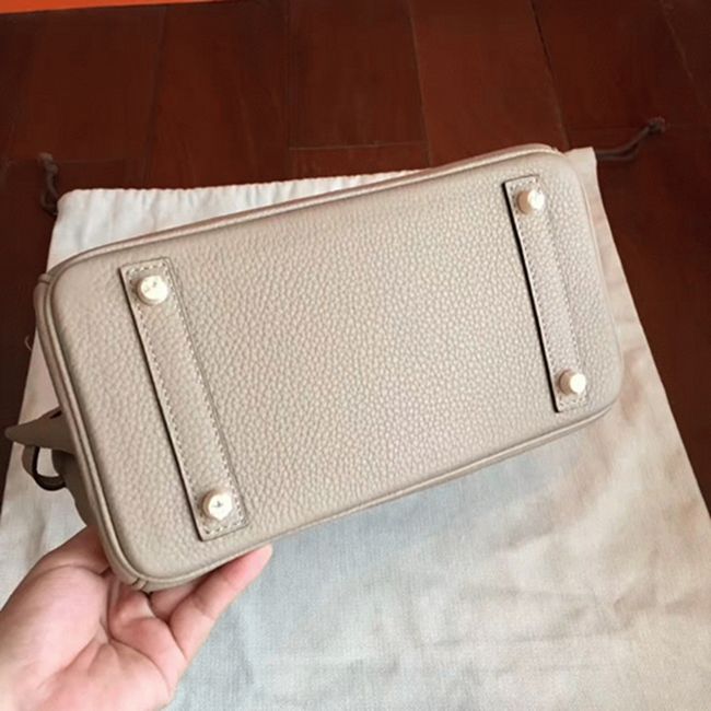 Fake Hermes AAAAA Grey 25cm Birkin Purse angle 4