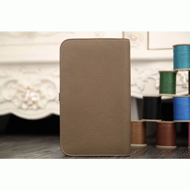 Etoupe best copy Hermes Dogon combine wallet angle 4