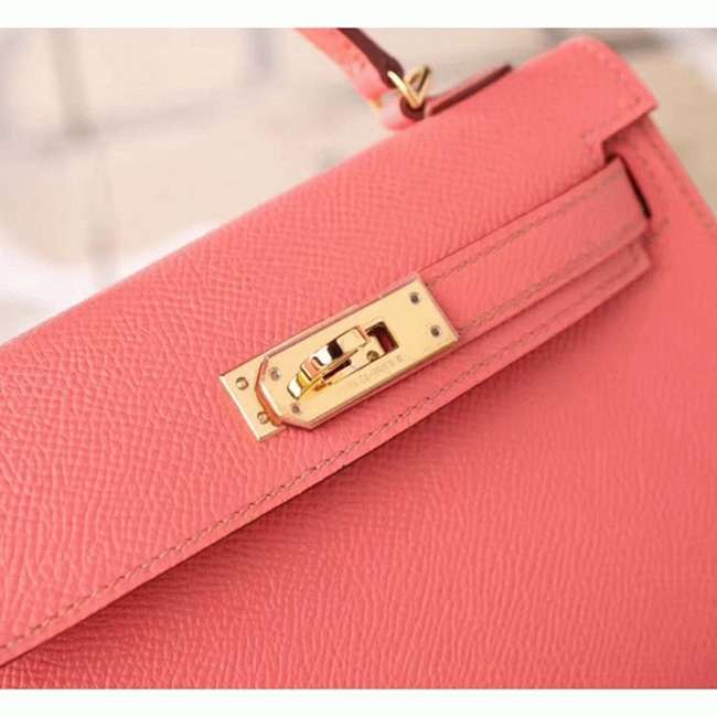 Flamingo Epsom Imitation Budget Hermes Kelly 20cm Purse angle 4