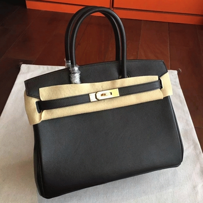 Black Imitation Designer Hermes Birkin 35cm Purse