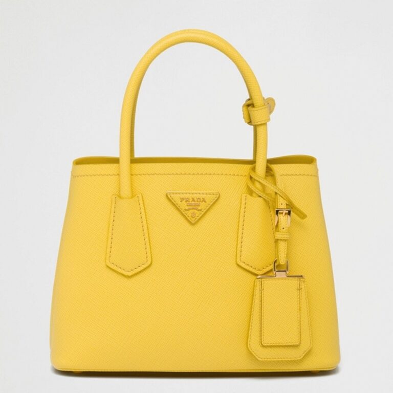 Yellow Prada Double Mini Bag Fake