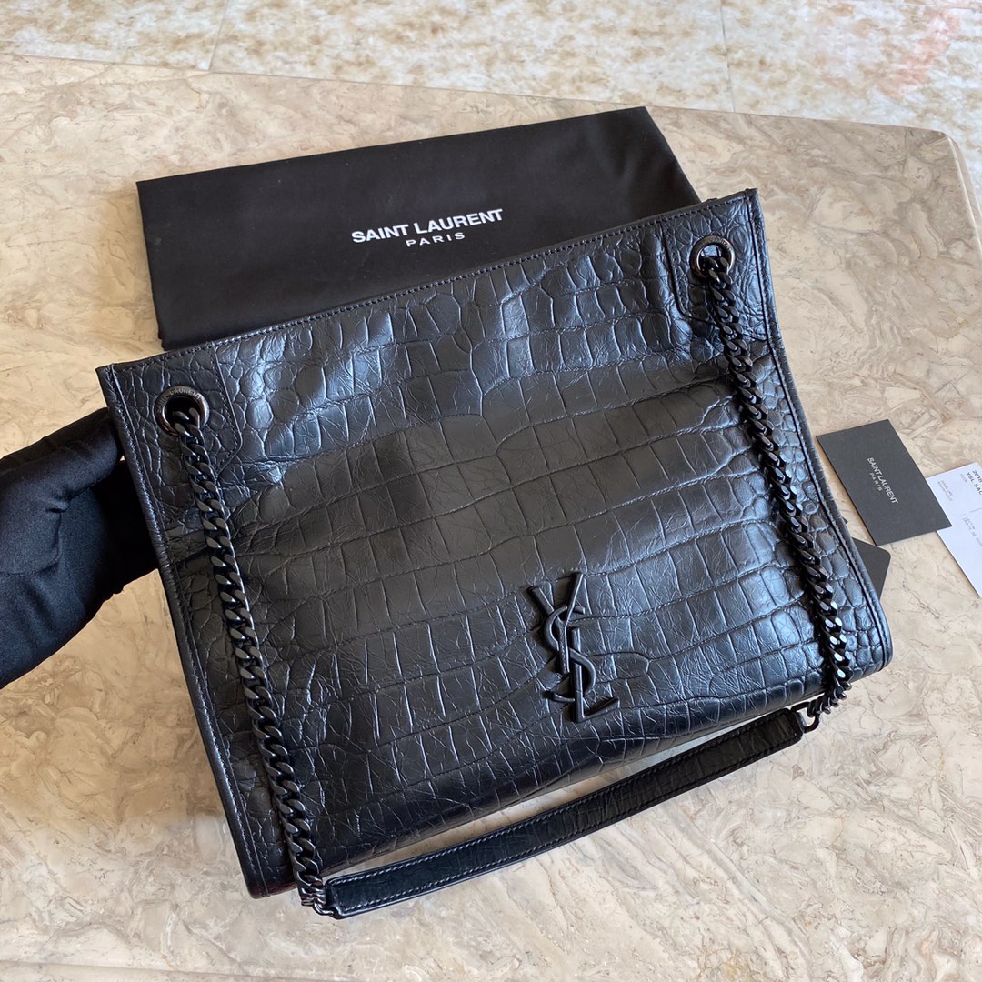 NIKI MEDIUM SHOPPING BAG IN CRINKLED VINTAGE LEATHER