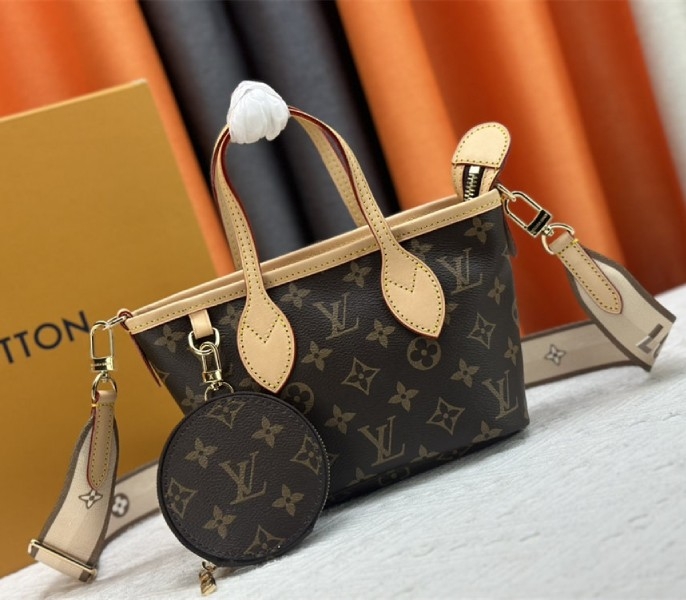 Louis Vuitton Monogram Canvas Neverfull BB Tote In Beige