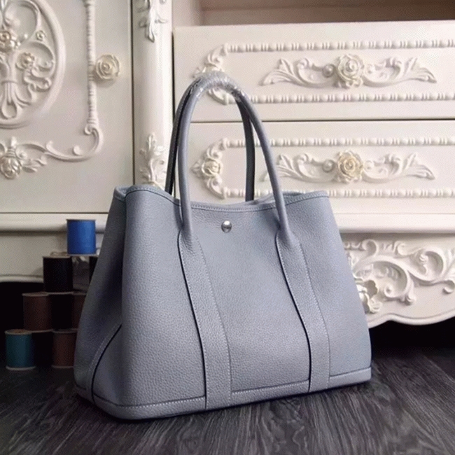 Lin Blue Best Replica Hermes Garden Party 30cm Elegant Bag angle 2