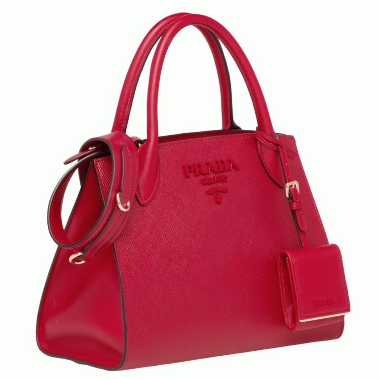 Prada Monochrome Small Bag Knockoff in Red