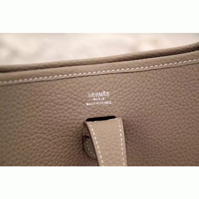 Grey Evelyne III PM Bag Knockoff Hermes Everyday Crossbody angle 5