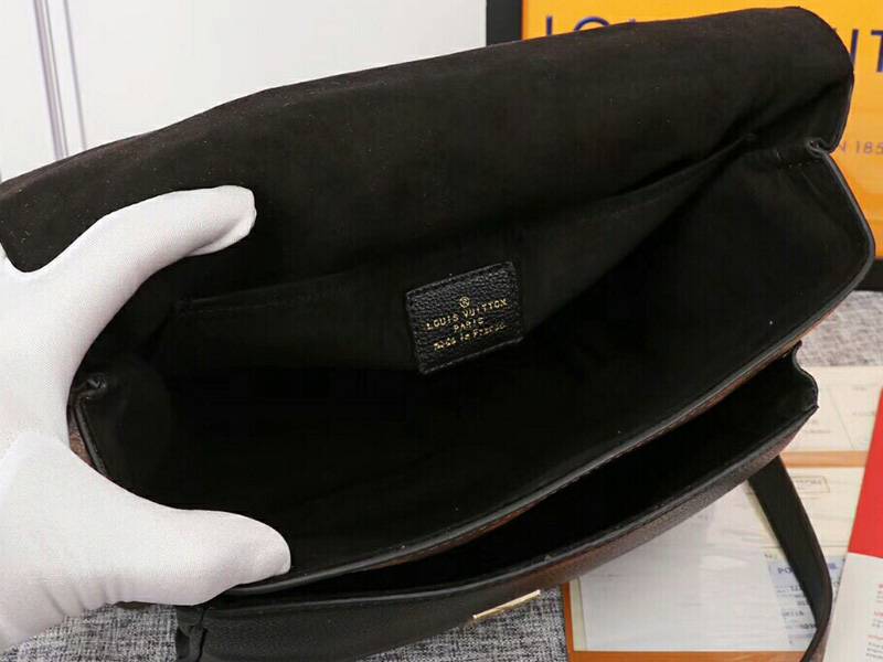 Louis Vuitton Monogram Canvas Marignan Bag In Black angle 3