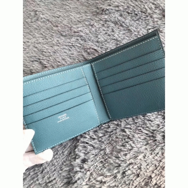 Blue jean top fake Hermes Copernic compact wallet angle 2