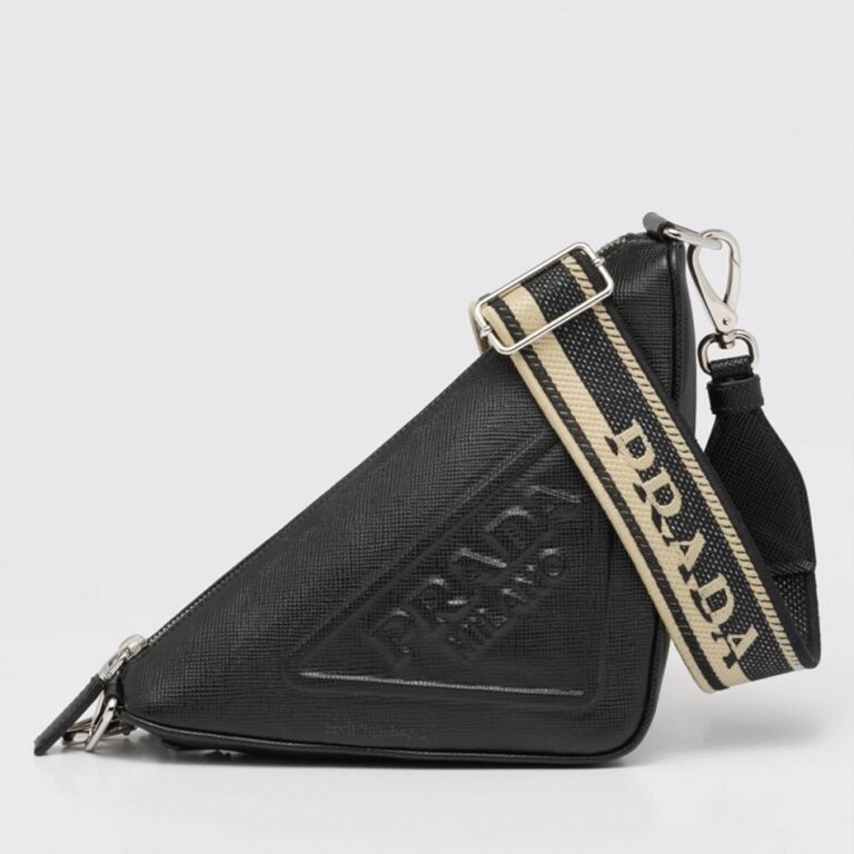Prada Triangle Shoulder Bag Fake in Black