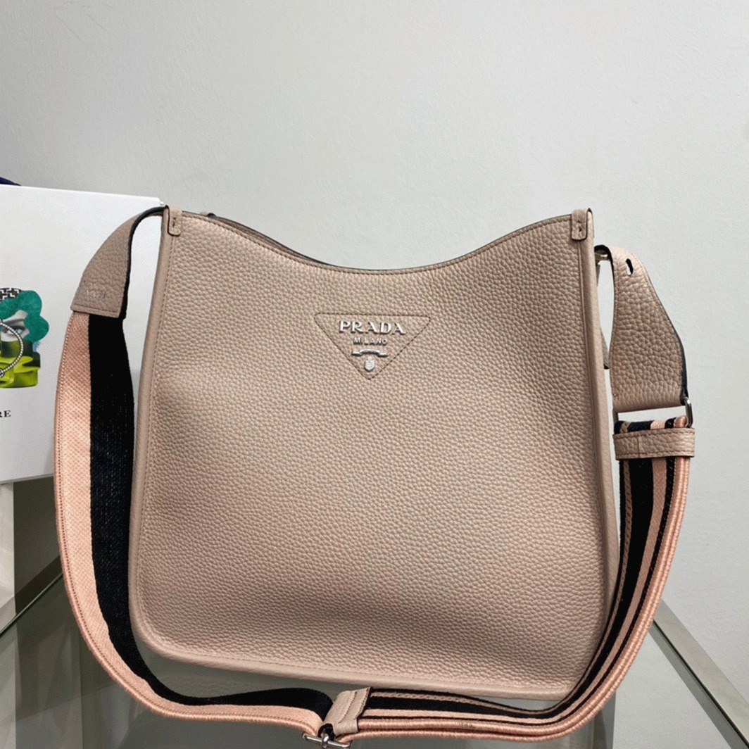 Prada Hobo Bag Fake in Sand angle 5