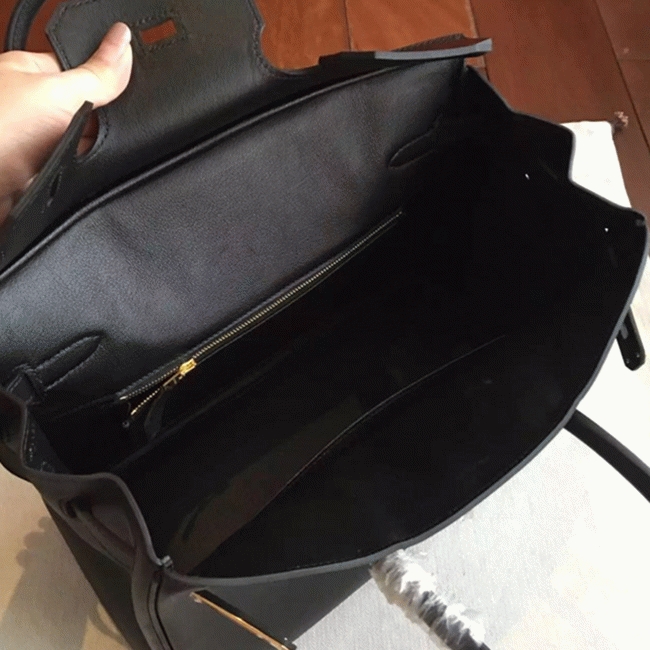 Black Imitation Designer Hermes Birkin 35cm Purse angle 4