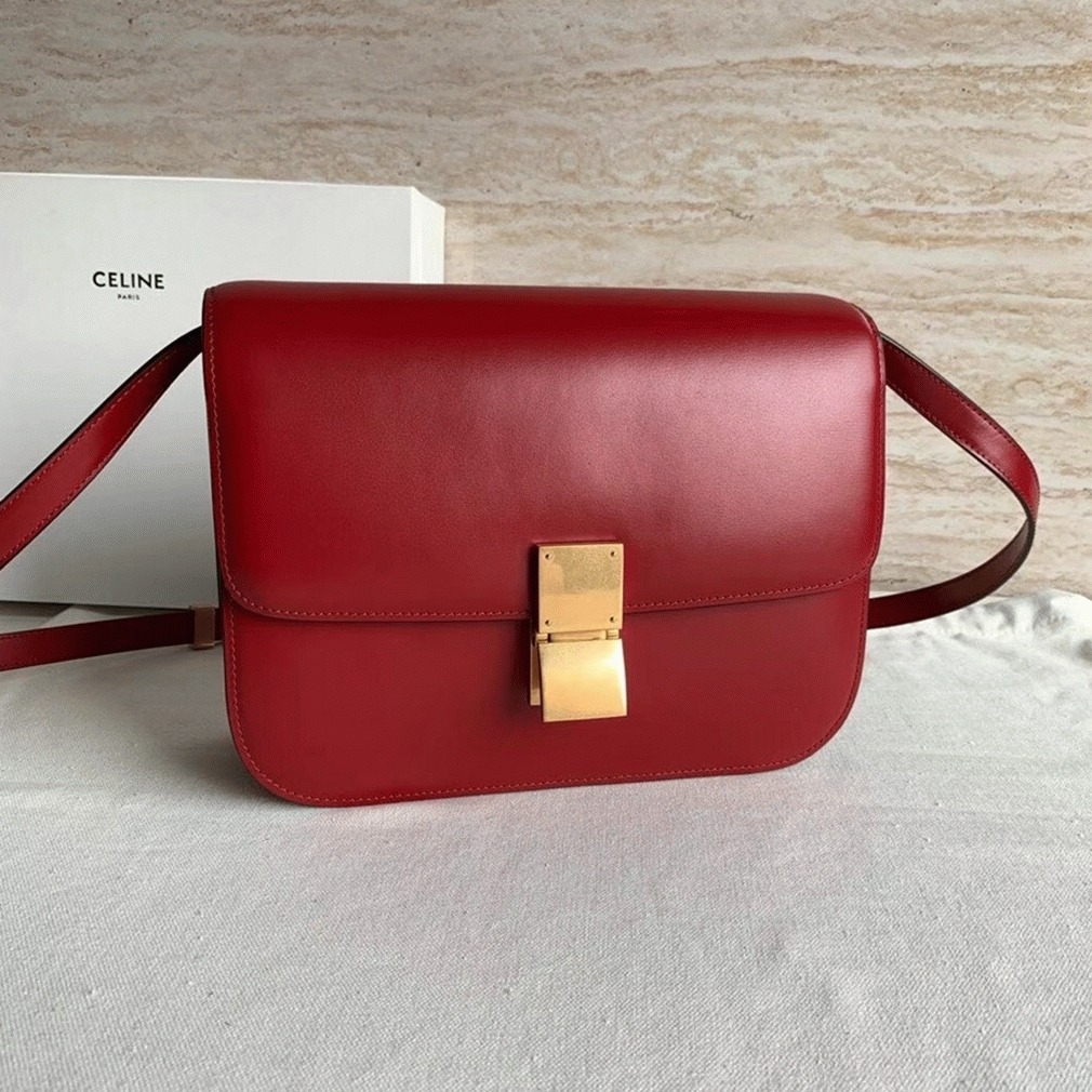 Top Quality Fake Celine Classic Box Medium Bag In Red angle 5
