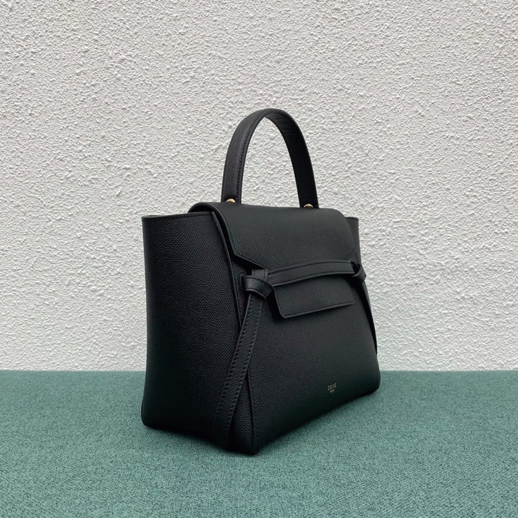 Celine Micro Belt Bag Fake in Black angle 5