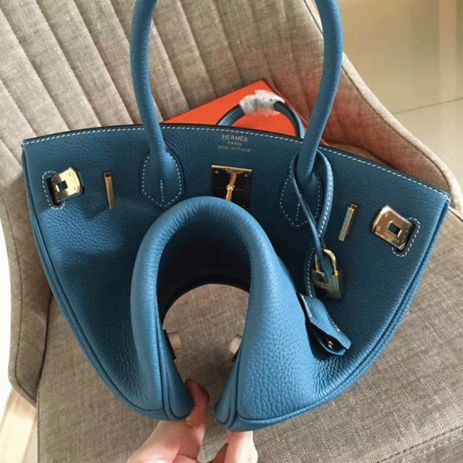 Blue Jean Replica Luxury Hermes Birkin 35cm Tote angle 4