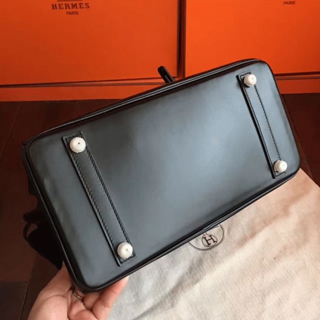 Classic Black Hermes Birkin 25cm Luxury Replica angle 4