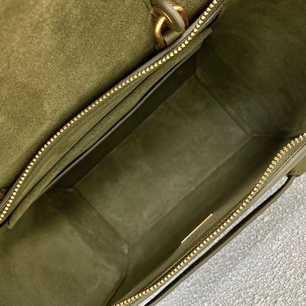 Celine Micro Belt Bag Replica in Dark Olive angle 3