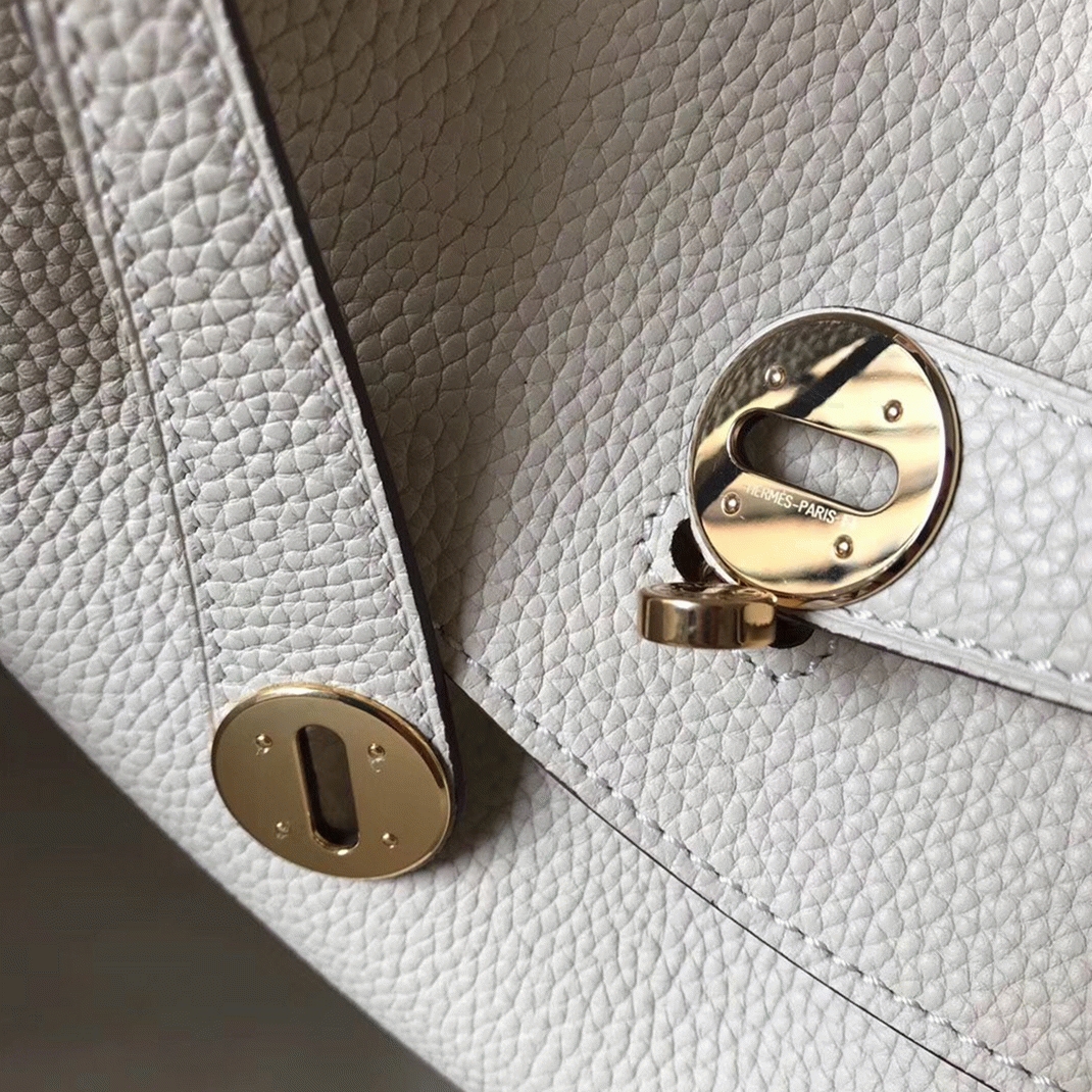 Fake Hermes Lindy 30cm bag in beton color angle 4