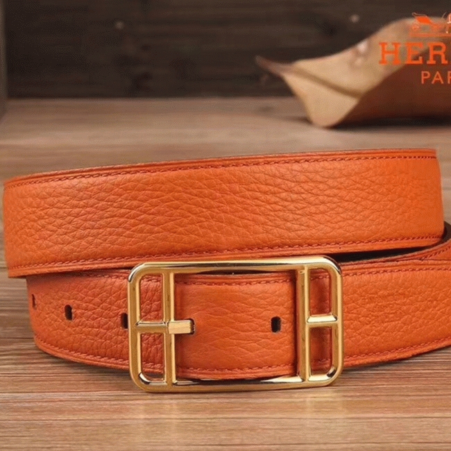 Orange cape cod 32 reversible AAA fake Hermes belt