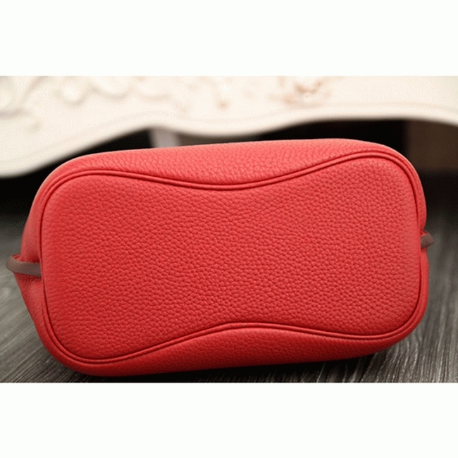 Red Leather Fake Hermes So Kelly 22cm Bold Color Purse angle 2