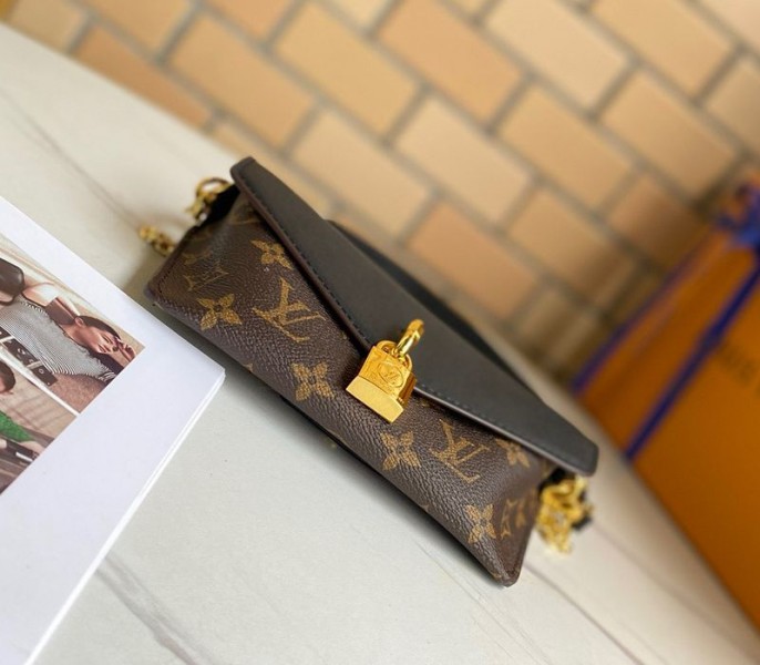 Louis Vuitton Monogram Canvas Padlock On Strap Bag In Black angle 3