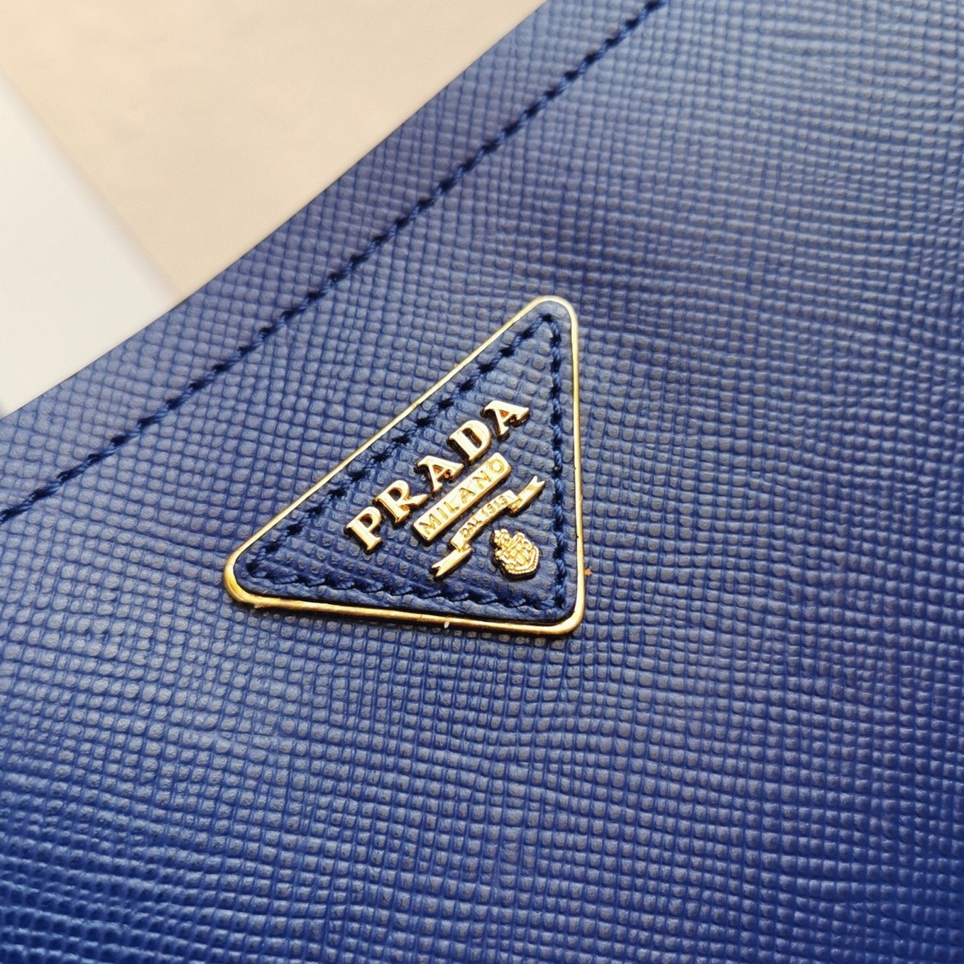 Blue Prada Large Panier Bag Fake angle 2