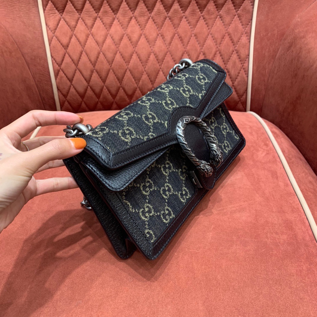 Denim mini bag angle 2