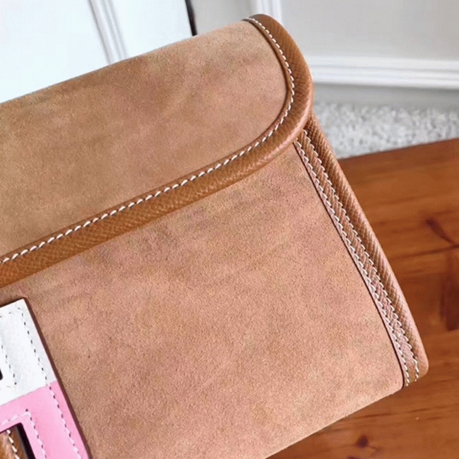 Ocre Fake Hermes Jige Elan 29 Warm Hue Leather Bag angle 2