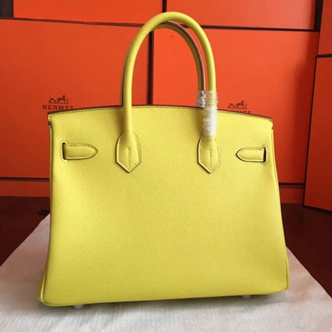 Superior Quality Hermes Birkin 30cm Soufre Replica Bag angle 2