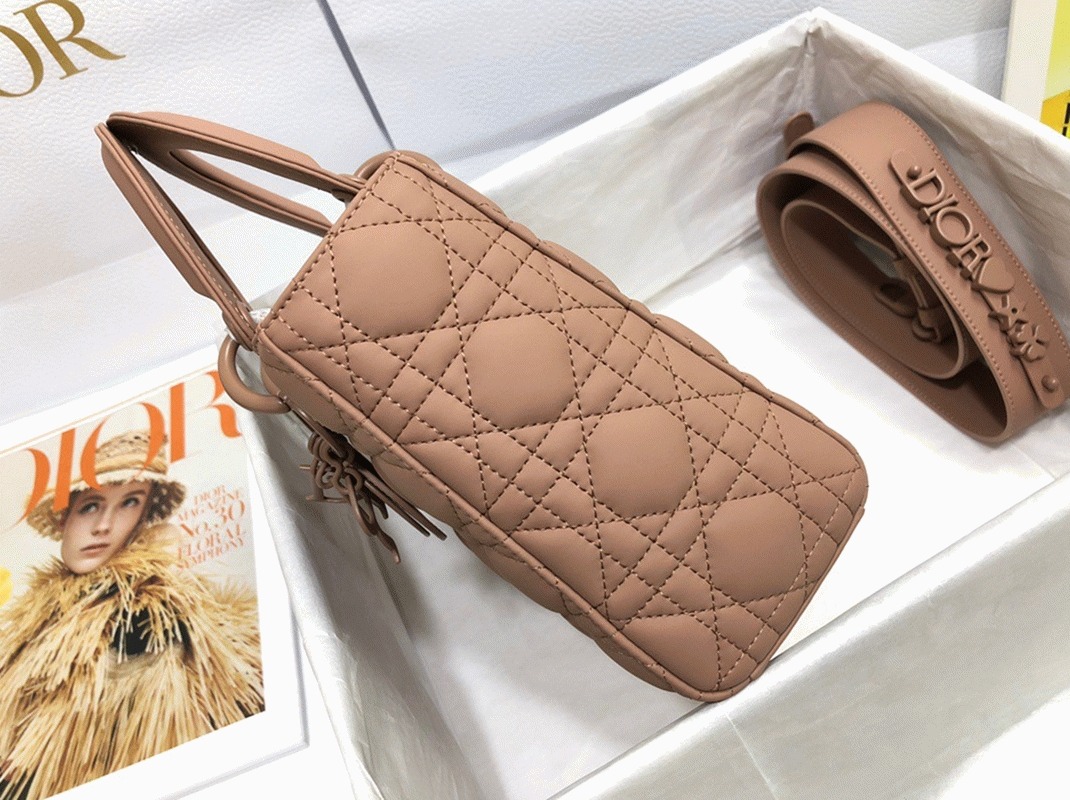 Dior Small Lady Dior My ABCDior Bag Replica in Blush angle 4