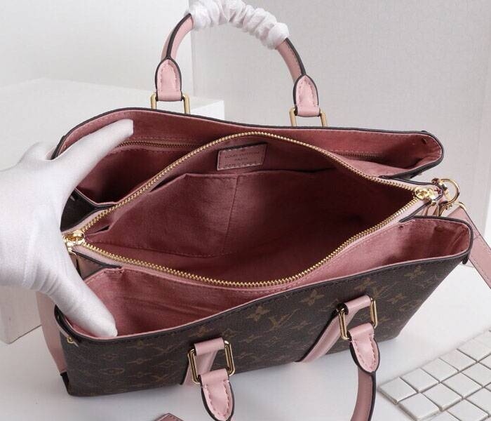 Louis Vuitton Monogram Canvas Soufflot MM Bag In Peach angle 5