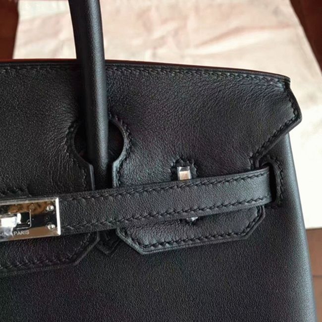 Black Imitation Luxury Hermes Birkin 30cm Purse angle 5