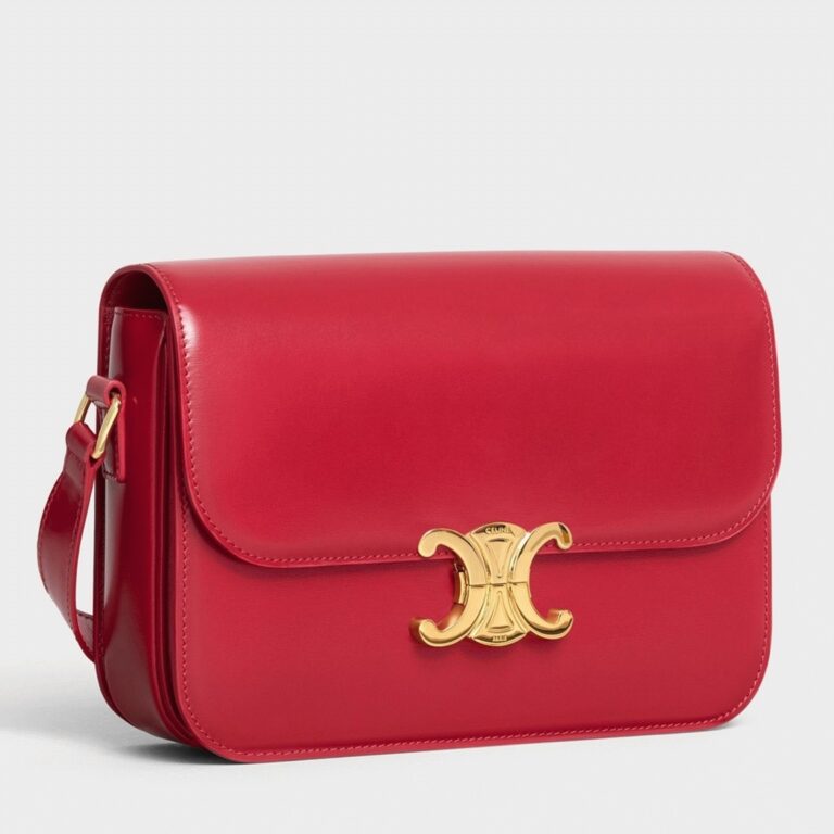 Top Quality Fake Celine Triomphe Medium Bag In Red