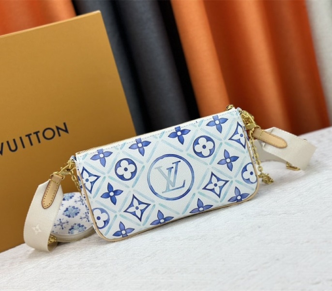 Louis Vuitton LV By The Pool Monogram Tiles Canvas Multi Pochette Accessoires In Lagoon Blue angle 4