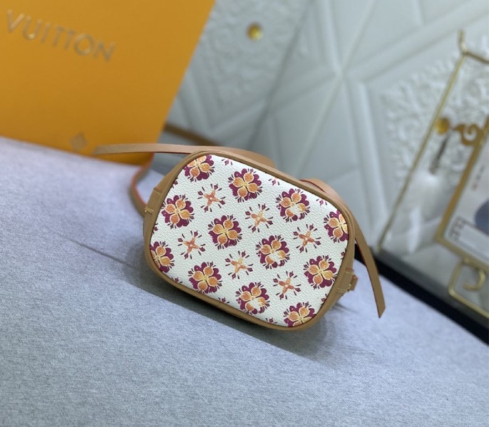 Louis Vuitton LV By The Pool Monogram Tiles Canvas Nano Noe Bag In Coral angle 4
